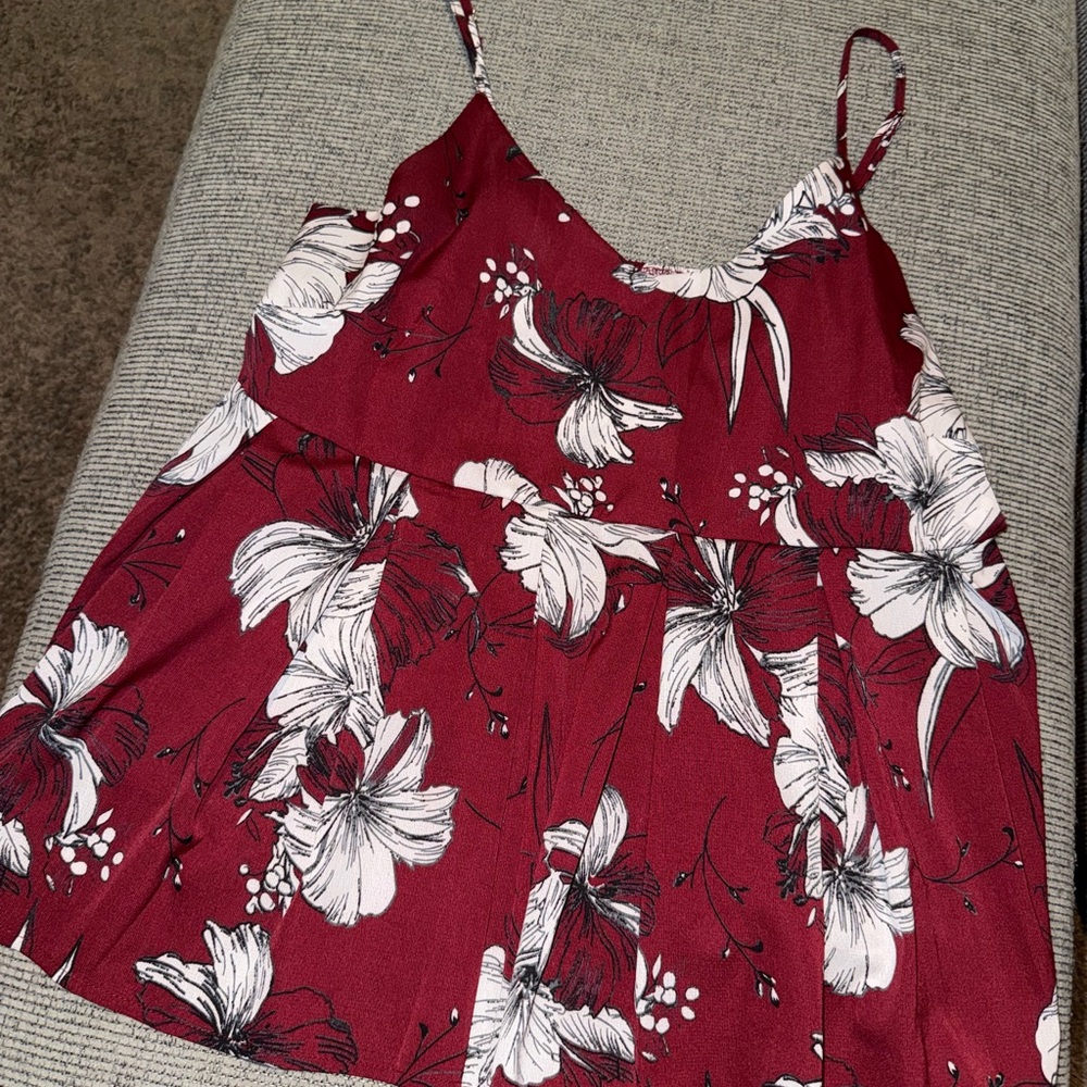 SHEIN Red Floral Top